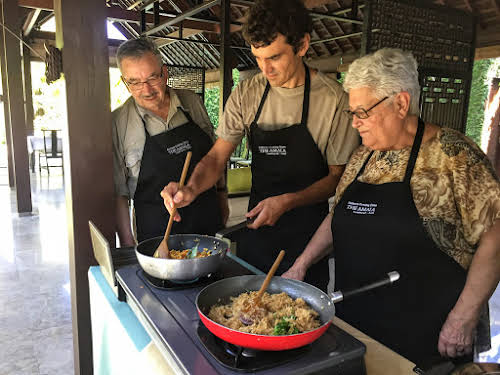 Indonesia. Bali Cooking Class. Family team work