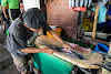 Indonesia. Bali Cooking Class. Jimbaran Fish Market - Fish preparation
