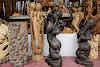 Crafts of Indonesia. Different types of wood