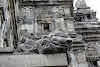 Indonesia. Yogyarkarta Pramantan Temple. Corner devil face