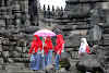 Indonesia. Yogyarkarta Pramantan Temple. Schools visiting