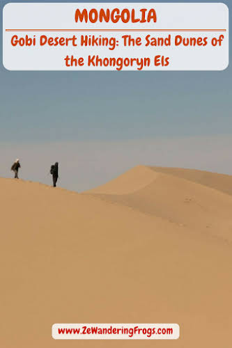 #Mongolia // Have you ever tried to #hike up a #dune like the #Khongoryn Els in the #Gobi #Desert? If you are hiker like us, this shouldn’t be a big issue. Right? Think again. // #AdventureTravel by Ze Wandering Frogs