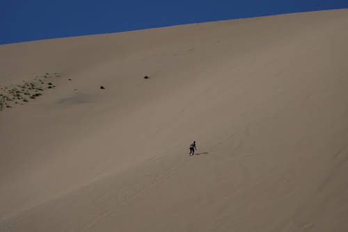 Patricia hiking straight up