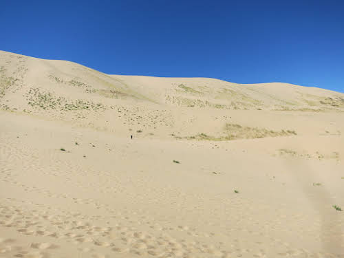 Do you see the person hiking?