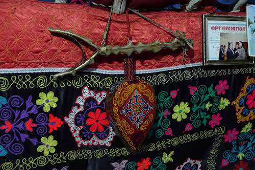 Eagle feeder and saddle hand holder