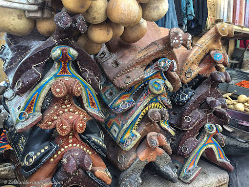 On the Silk Road: Kashgar Old City, China // Saddles stand