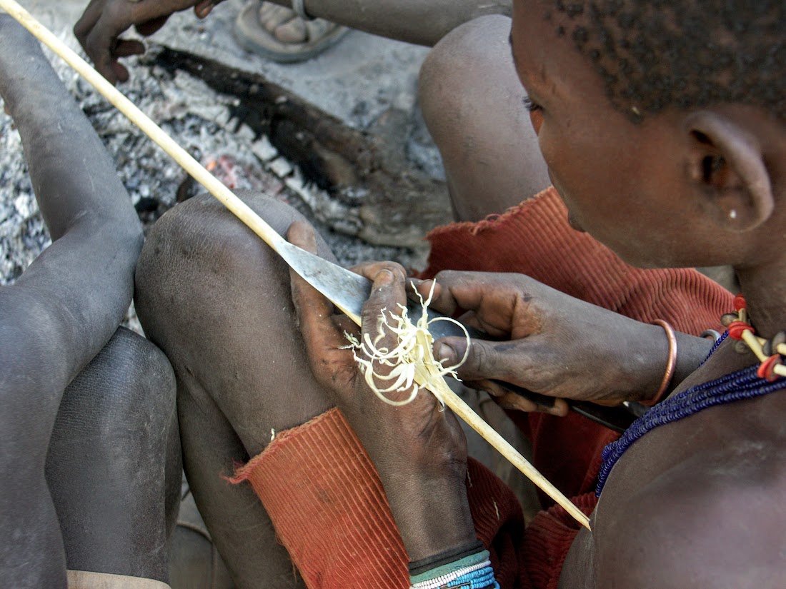 Hunter preparing an arrow